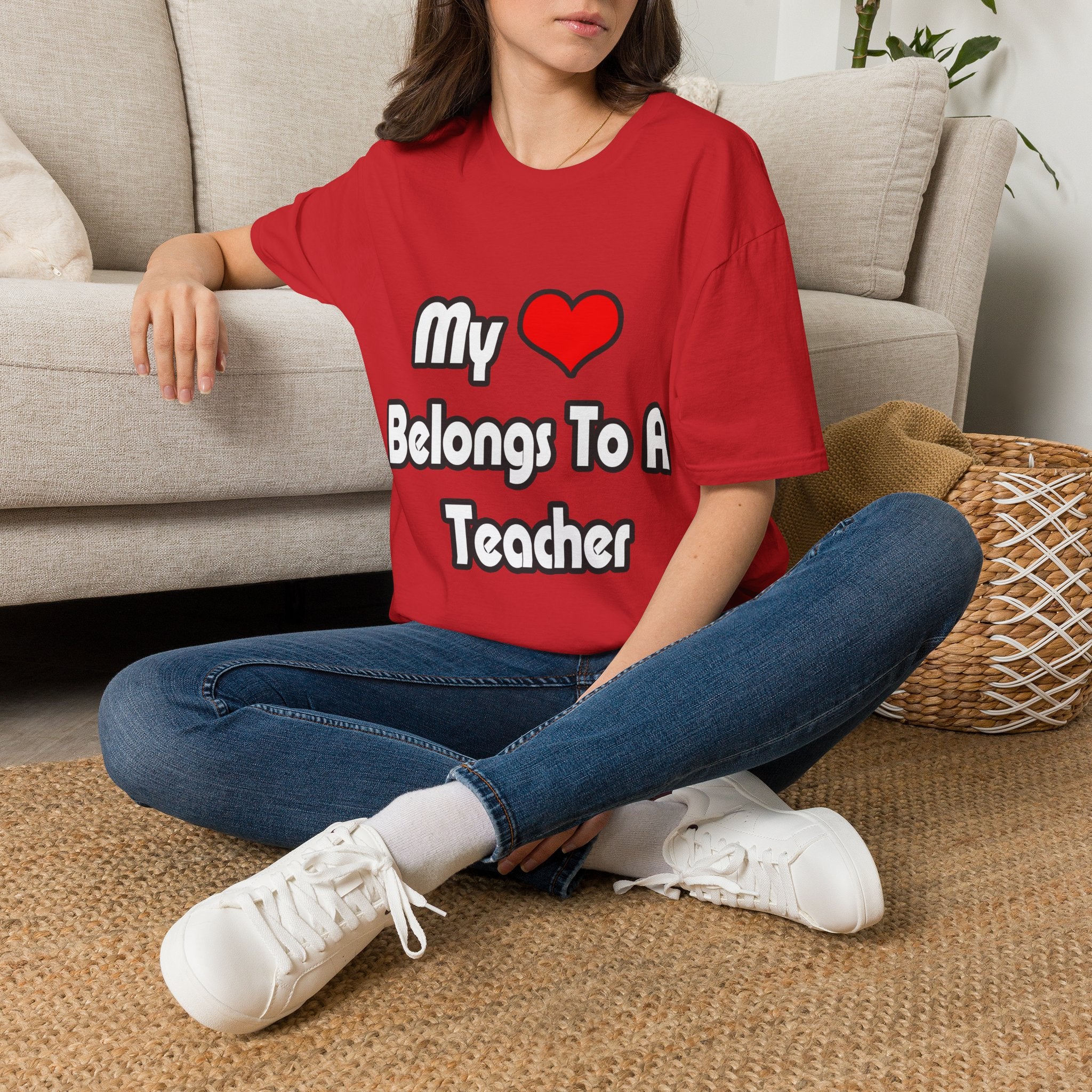 My Heart Belongs To A Teacher - Unisex Softstyle T-Shirt