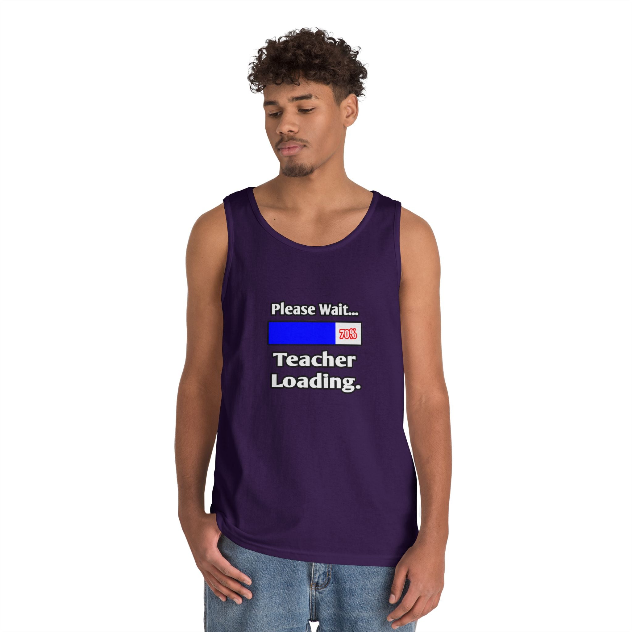 Please Wait...Teacher Loading - Unisex Heavy Cotton Tank Top
