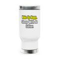 Sleep With an Editor - Stainless Steel Travel Mug with Handle, 14oz