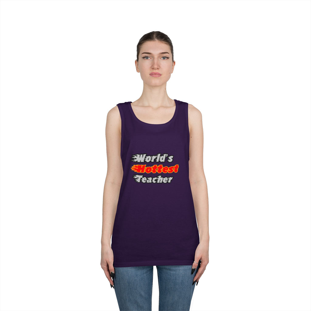 World's Hottest Teacher - Unisex Heavy Cotton Tank Top