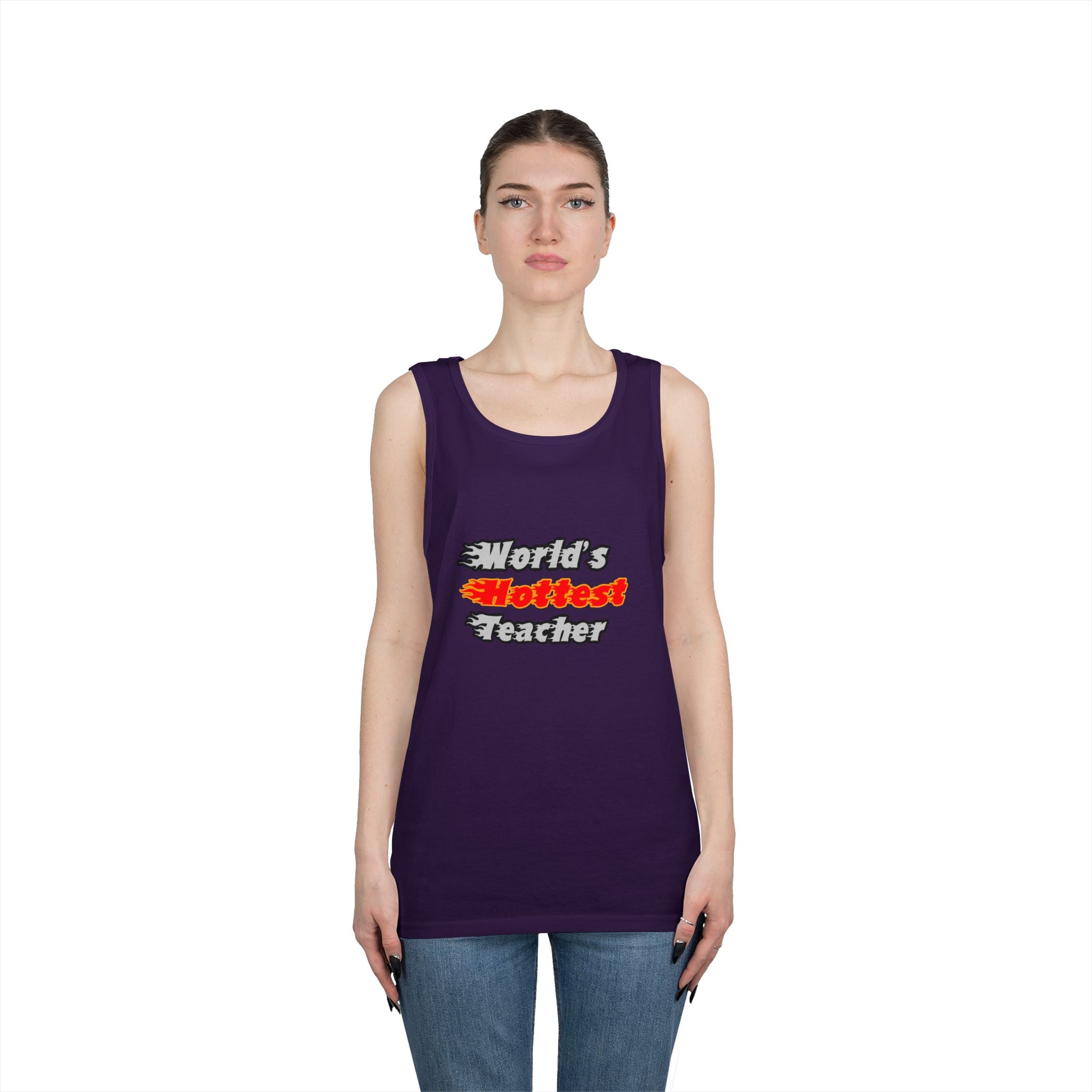 World's Hottest Teacher - Unisex Heavy Cotton Tank Top