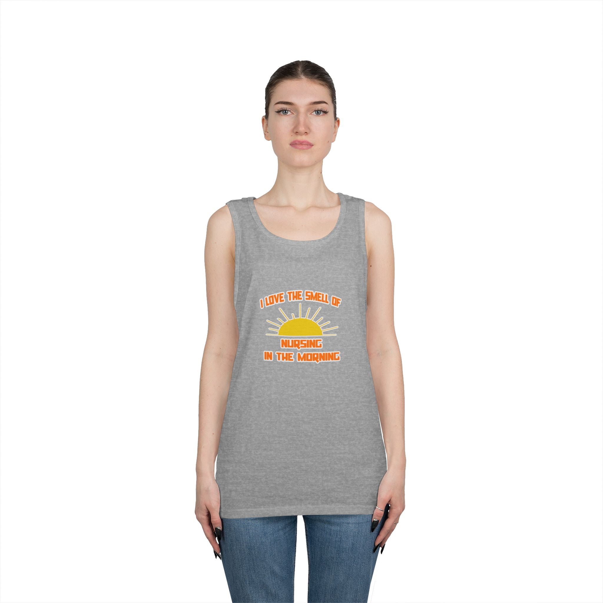 Smell of Nursing in the Morning - Unisex Heavy Cotton Tank Top
