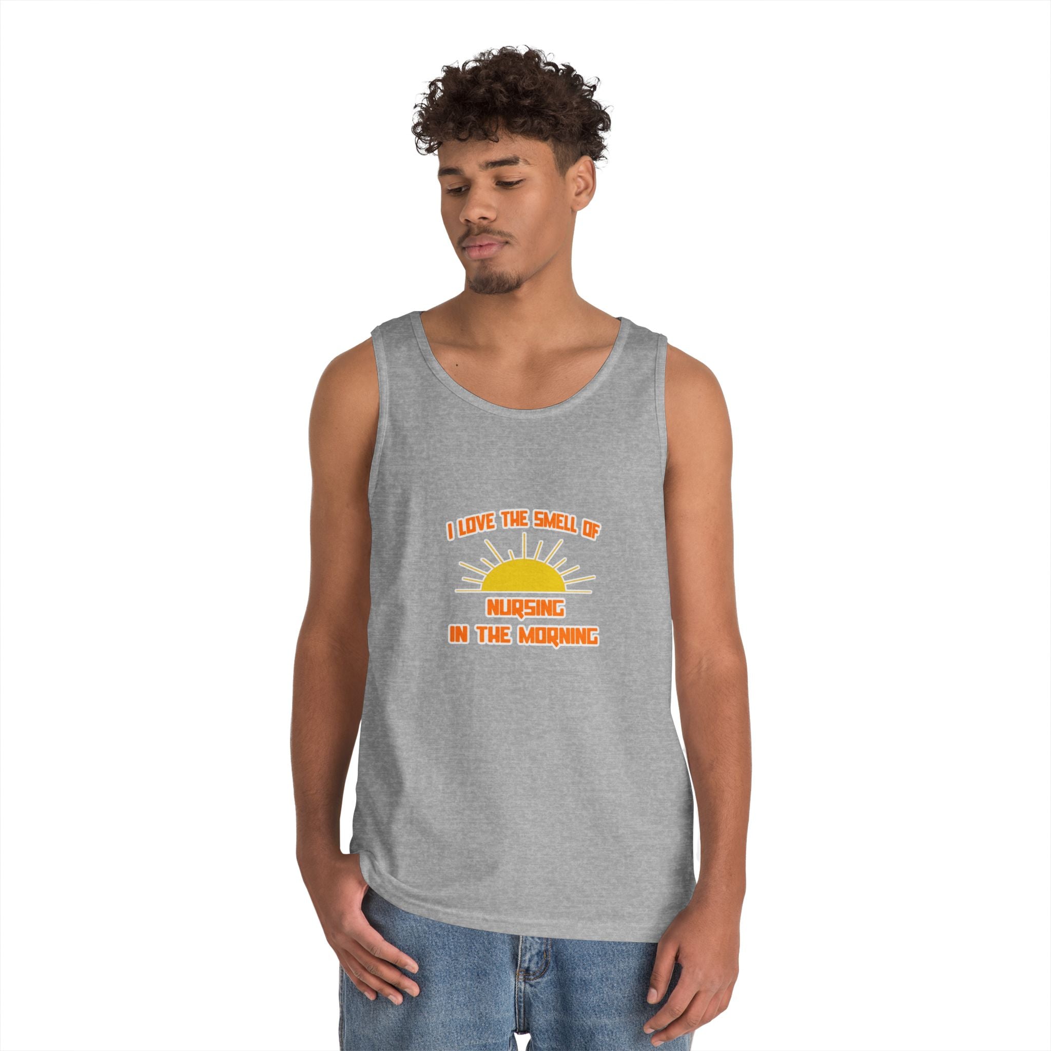 Smell of Nursing in the Morning - Unisex Heavy Cotton Tank Top