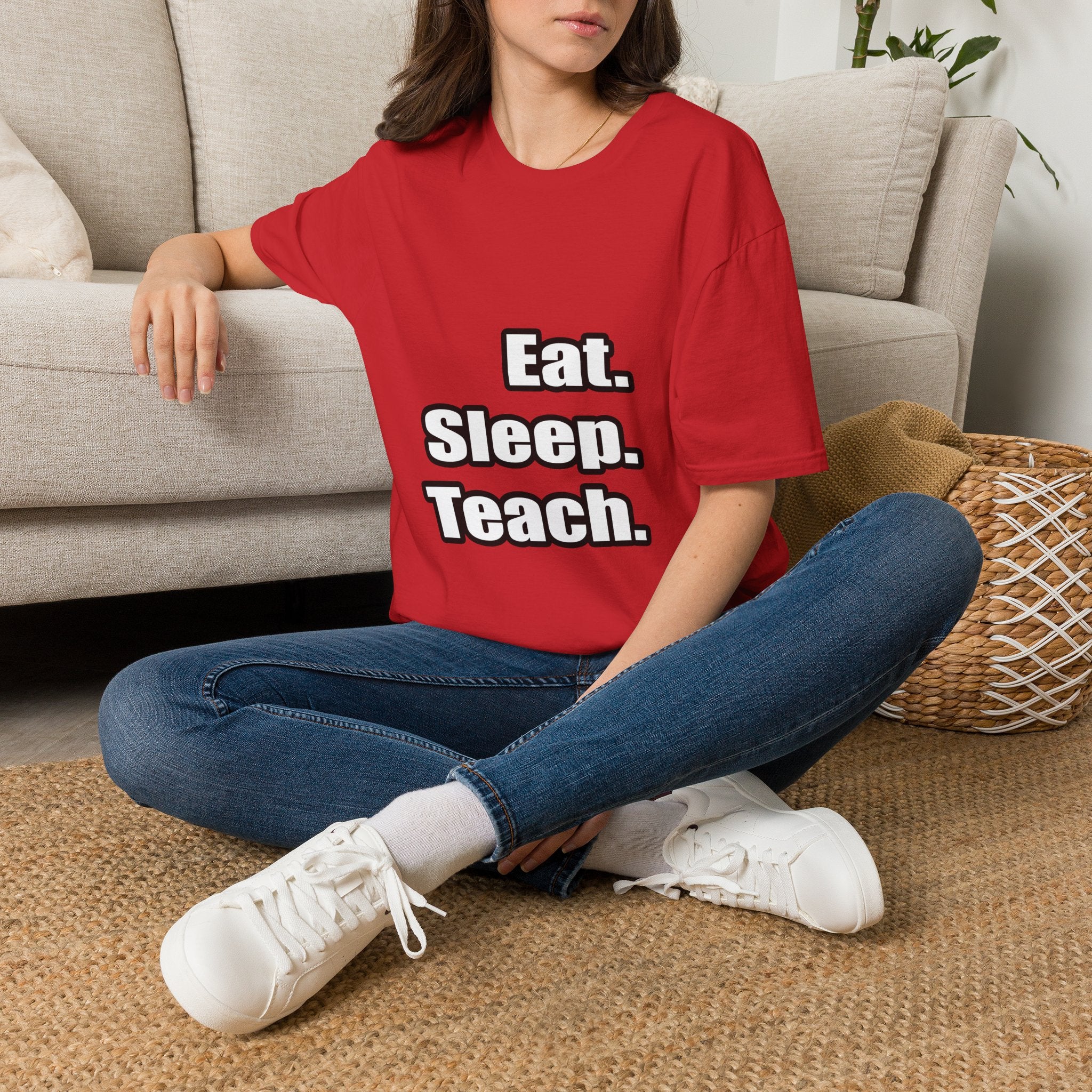 eat sleep teach - Unisex Softstyle T-Shirt