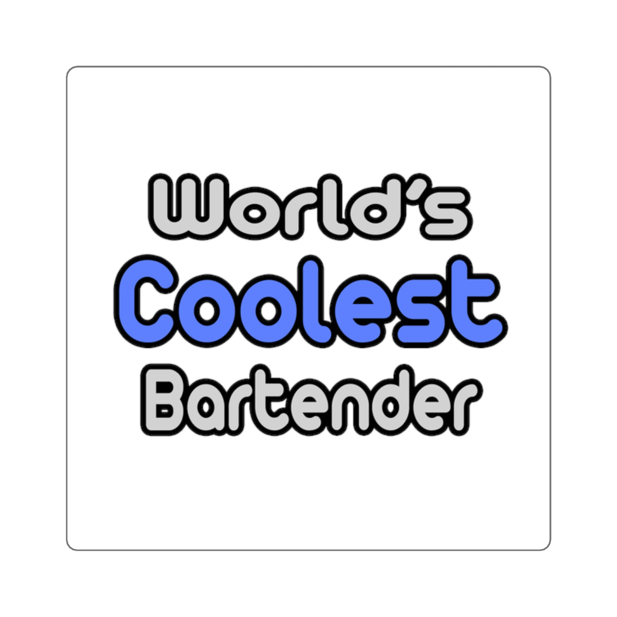 World's Coolest Bartender - Square Stickers