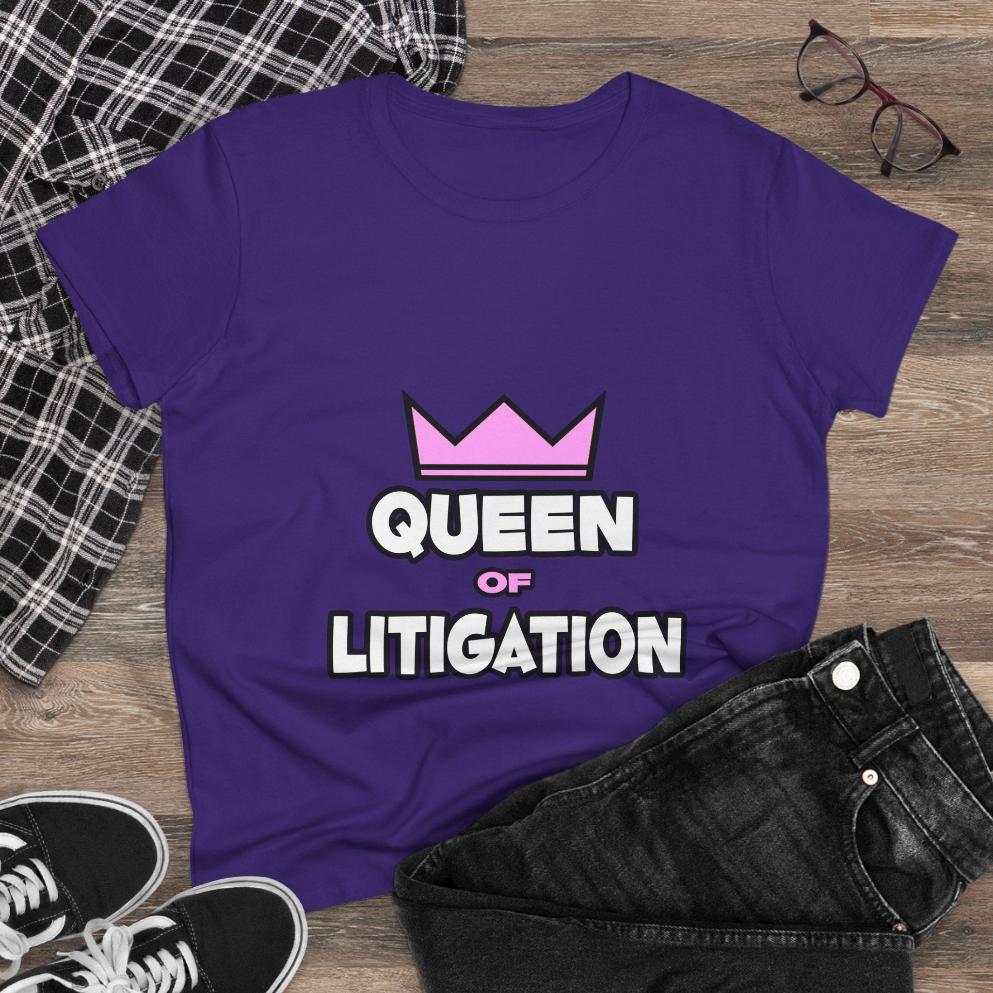 Queen of Litigation - Women's Midweight Cotton Tee