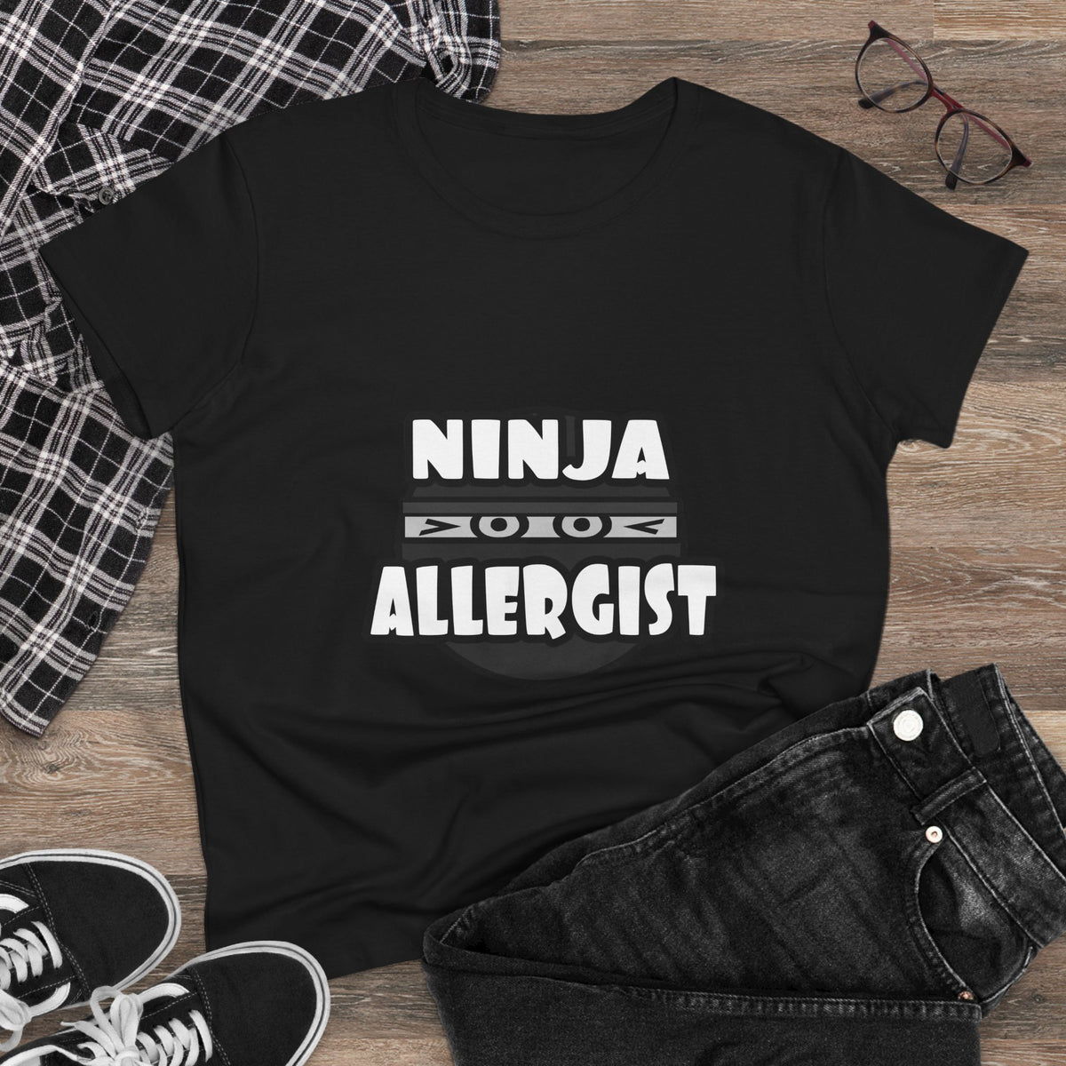 Ninja Allergist - Women's Midweight Cotton Tee