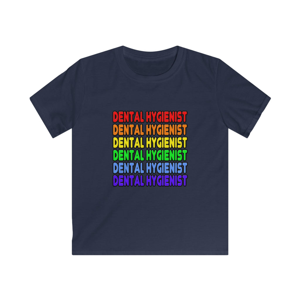 Rainbow Dental Hygienist - Kids Softstyle Tee