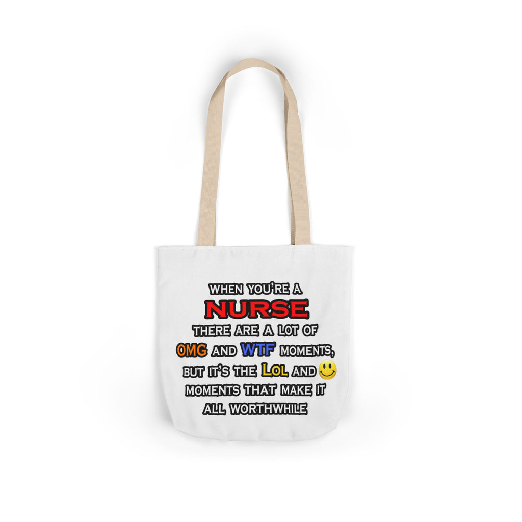 Nurse ... OMG WTF LOL - Canvas Tote Bag, 5-Color Straps