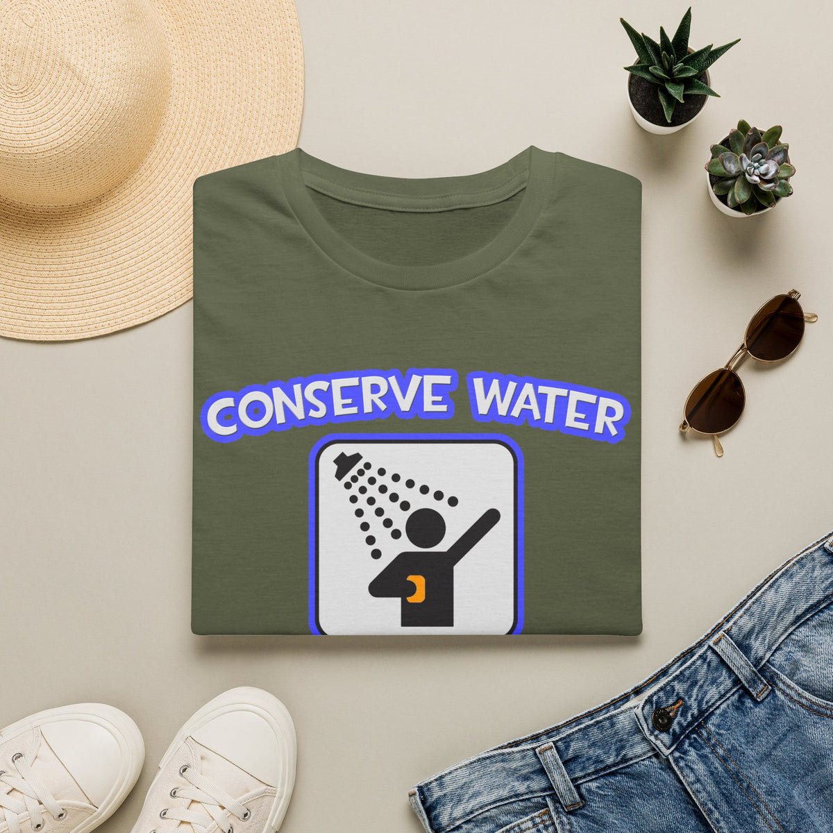Conserve Water .. Shower With a Acupuncturist - Unisex Softstyle T-Shirt
