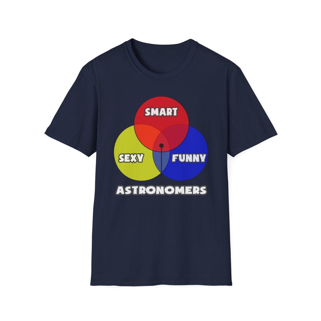 Venn Diagram .. Astronomers - Unisex Softstyle T-Shirt