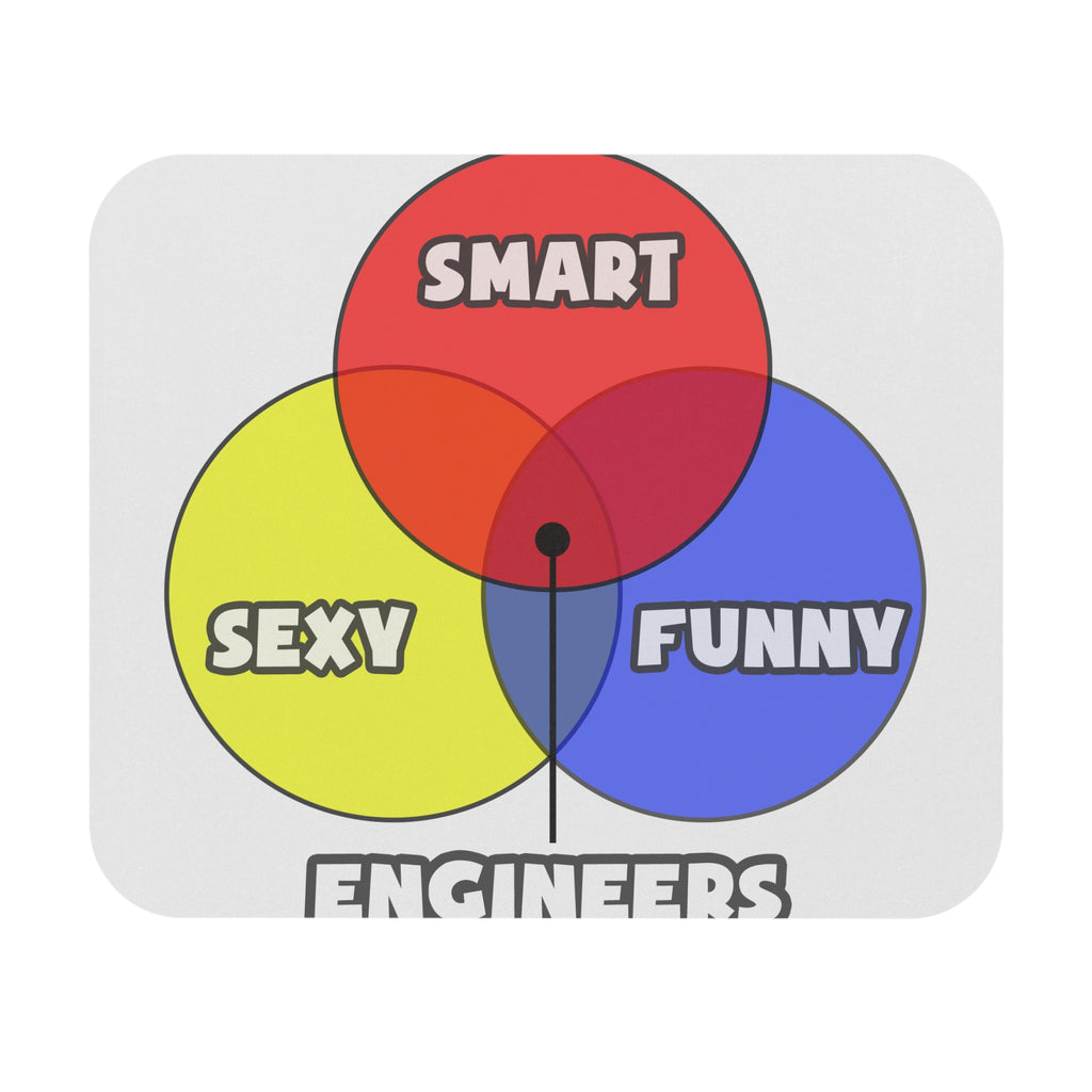 Venn Diagram .. Engineers - Mouse Pad (Rectangle)