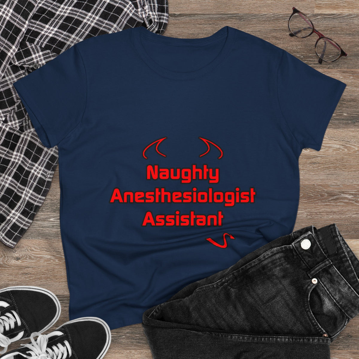 Naughty Anesthesiologist Assistant - Women's Midweight Cotton Tee