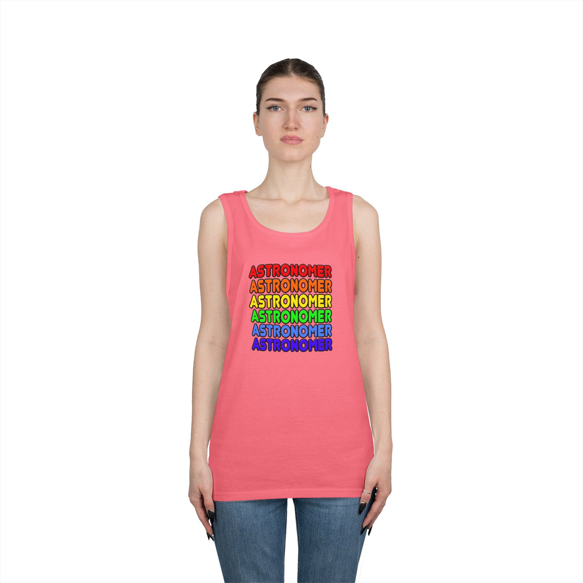 Rainbow Astronomer - Unisex Heavy Cotton Tank Top