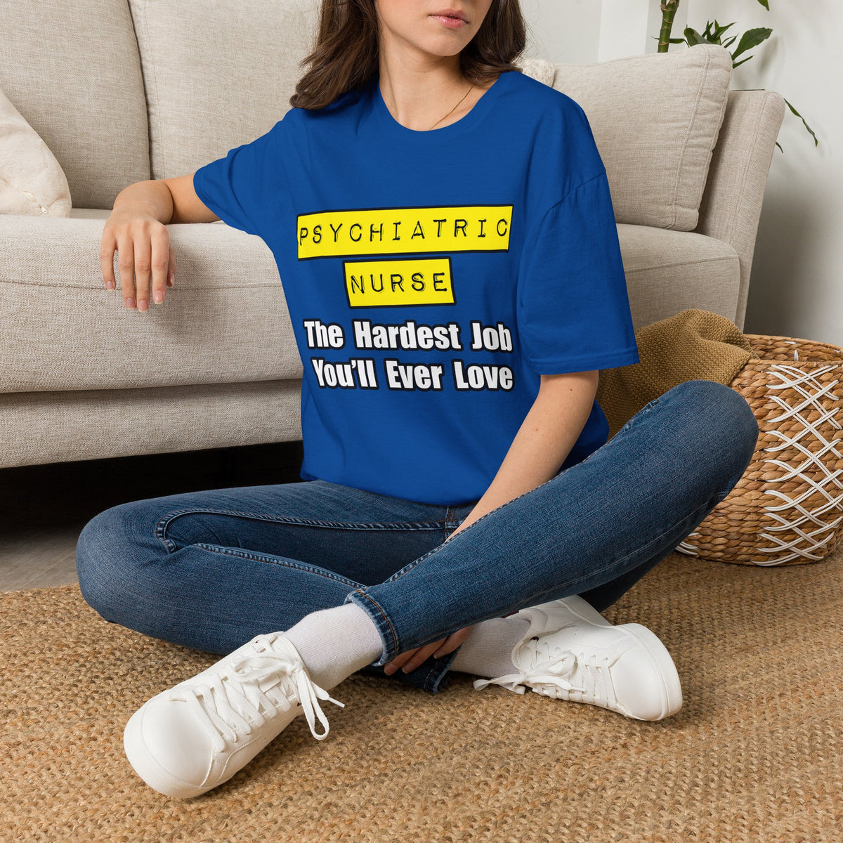 Psychiatric Nurse...Hardest Job You'll Ever Love - Unisex Softstyle T-Shirt