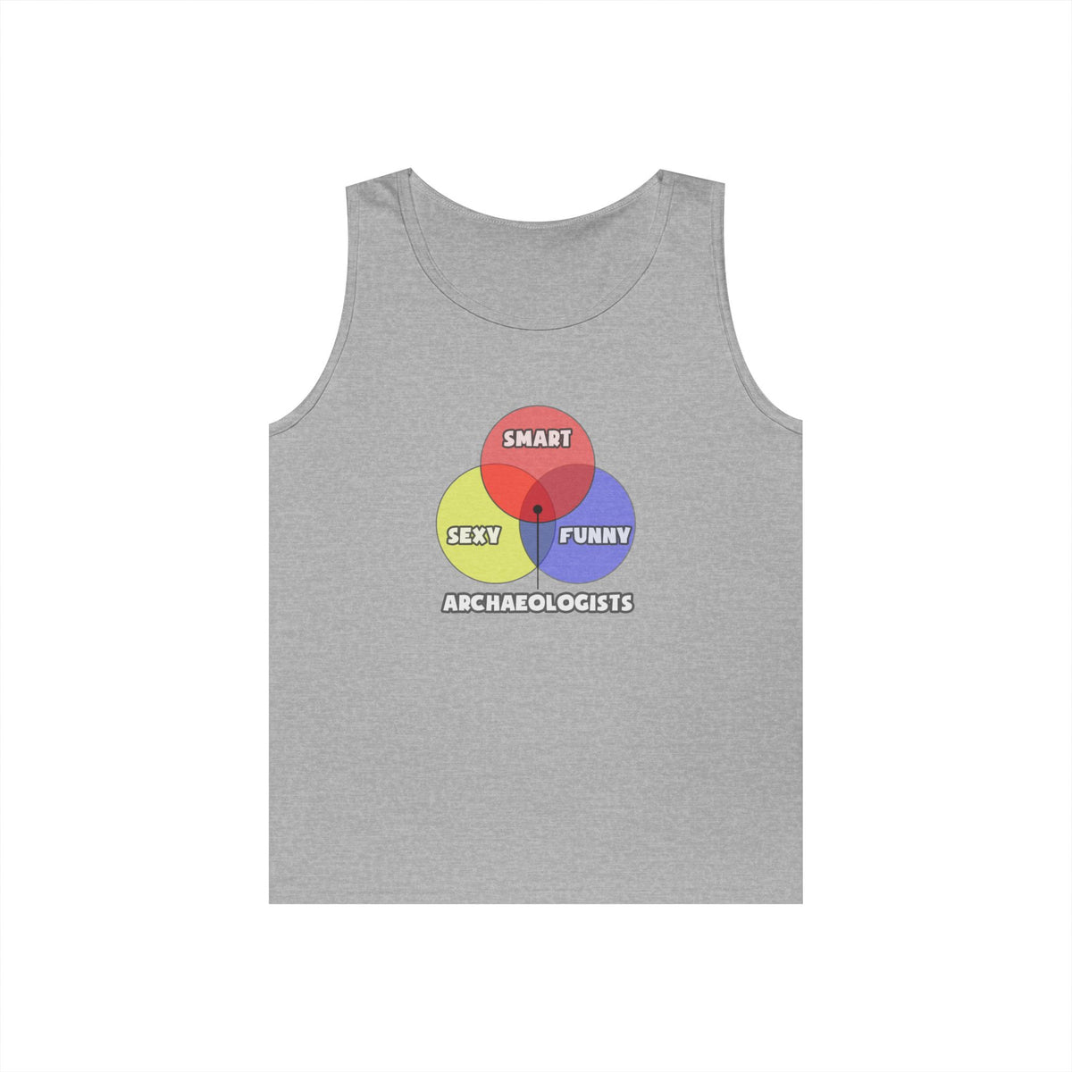 Venn Diagram .. Archaeologists - Unisex Heavy Cotton Tank Top