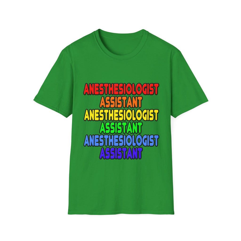 Rainbow Anesthesiologist Assistant - Unisex Softstyle T-Shirt