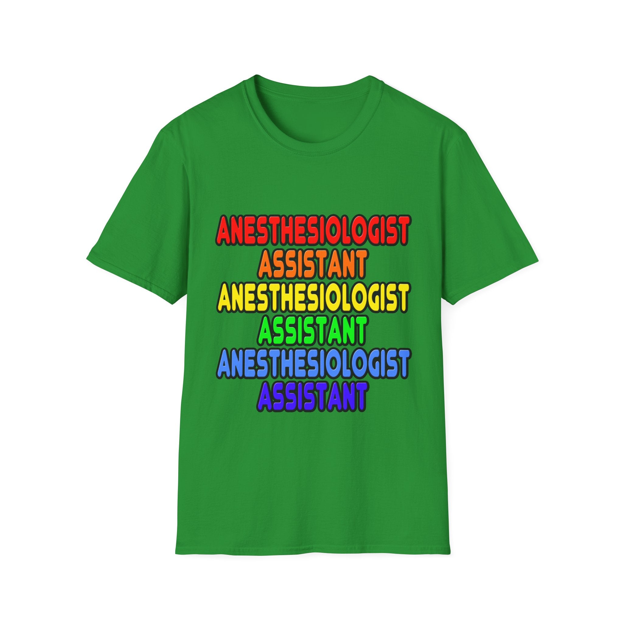 Rainbow Anesthesiologist Assistant - Unisex Softstyle T-Shirt