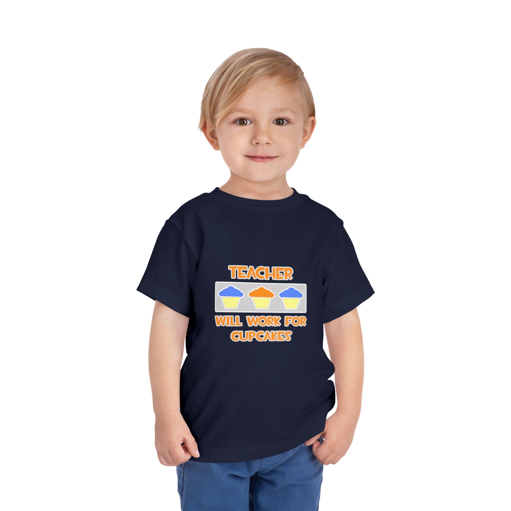 Teacher ... Will Work For Cupcakes - Toddler Short Sleeve Tee