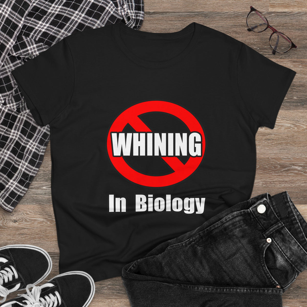 No Whining In Biology - Women's Midweight Cotton Tee