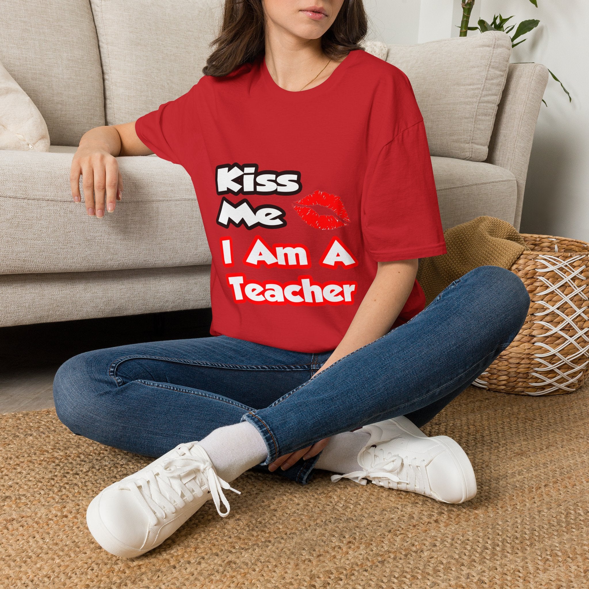 Kiss Me...I Am A Teacher - Unisex Softstyle T-Shirt