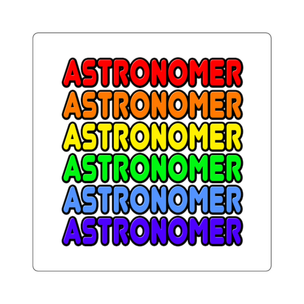 Rainbow Astronomer - Square Stickers