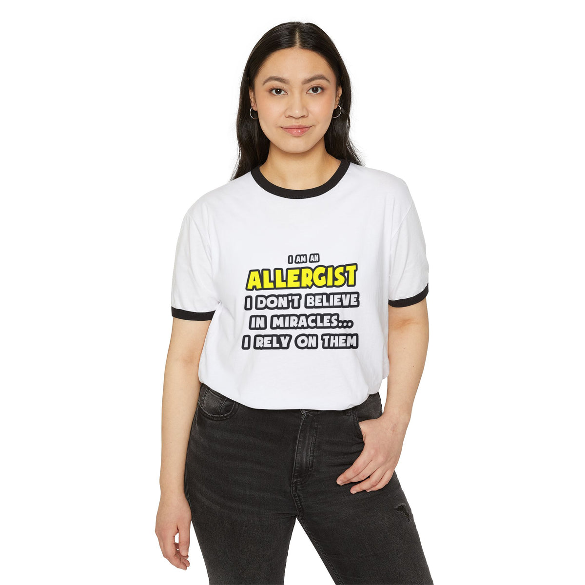 Miracles and Allergists ... Funny - Unisex Cotton Ringer T-Shirt
