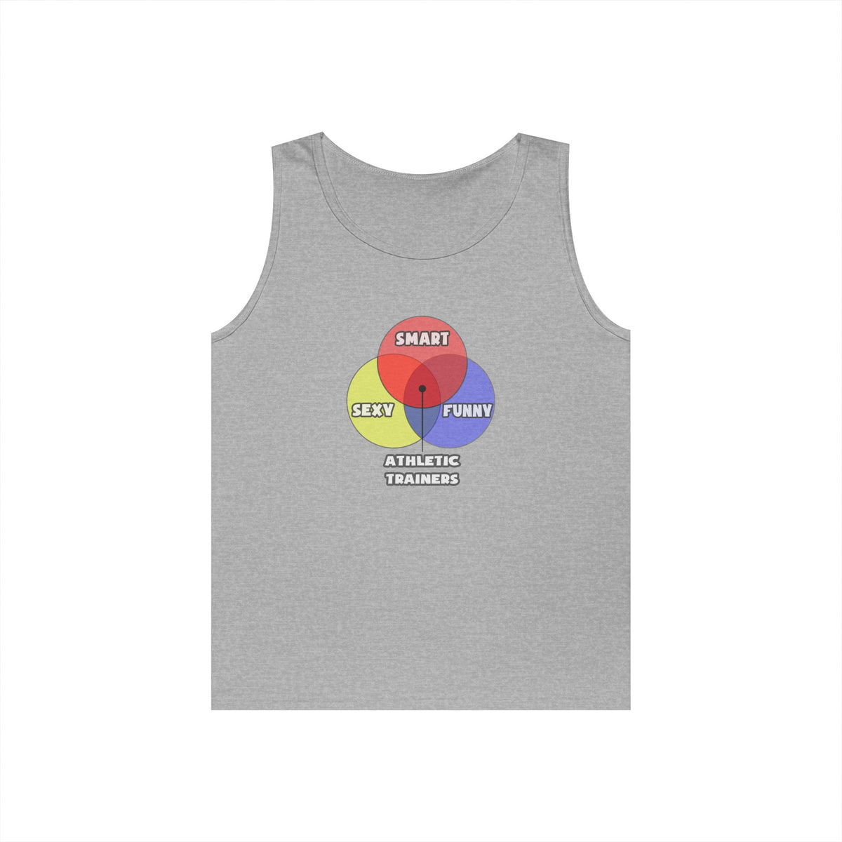 Venn Diagram .. Athletic Trainers - Unisex Heavy Cotton Tank Top