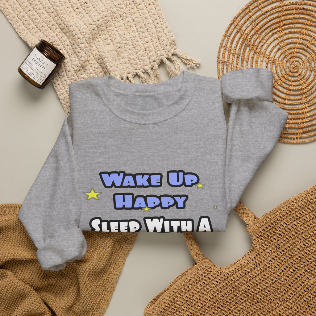 Wake Up Happy .. Sleep With Cardiovascular Tech - Unisex Heavy Blend™ Crewneck Sweatshirt