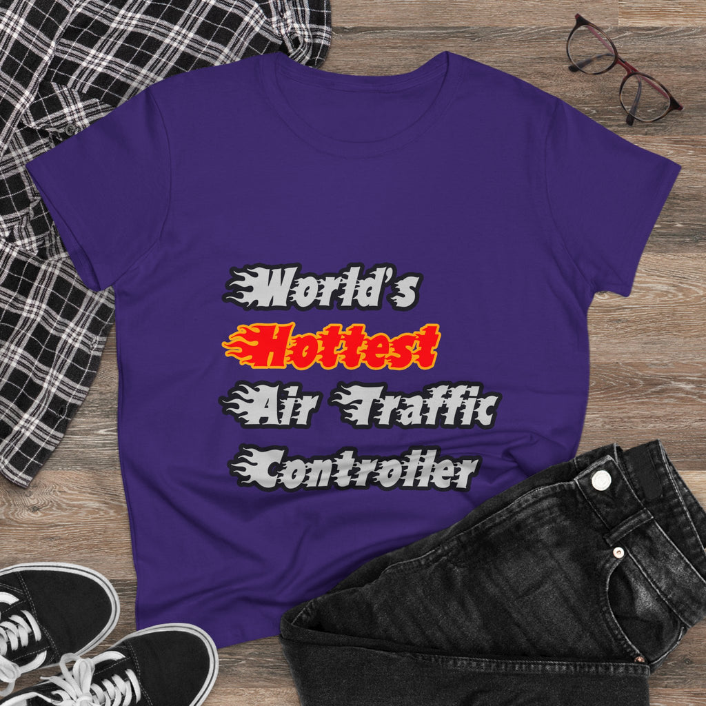 World's Hottest Air Traffic Controller - Women's Midweight Cotton Tee