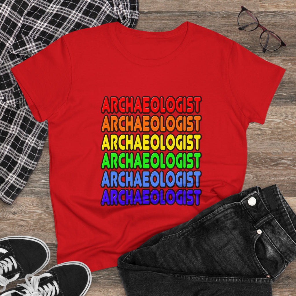 Rainbow Archaeologist - Women's Midweight Cotton Tee