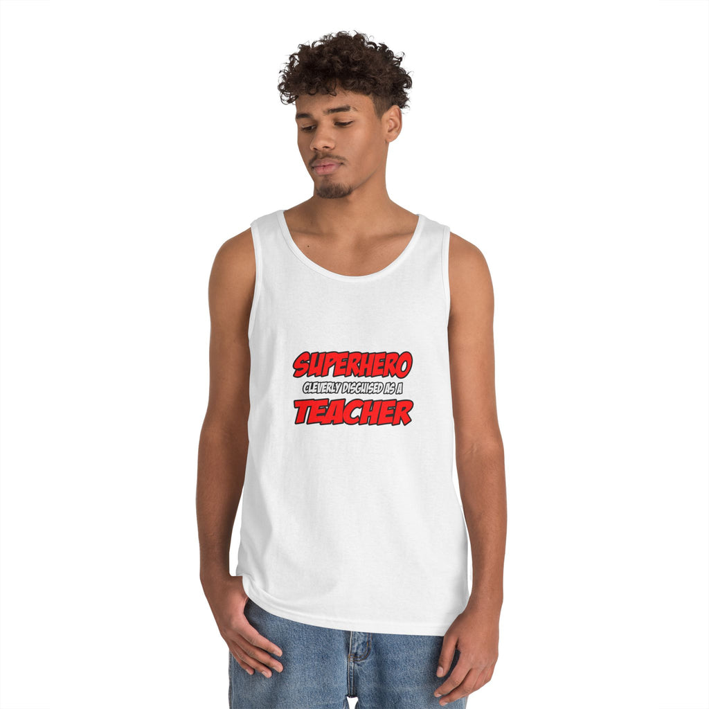 Superhero...Teacher - Unisex Heavy Cotton Tank Top