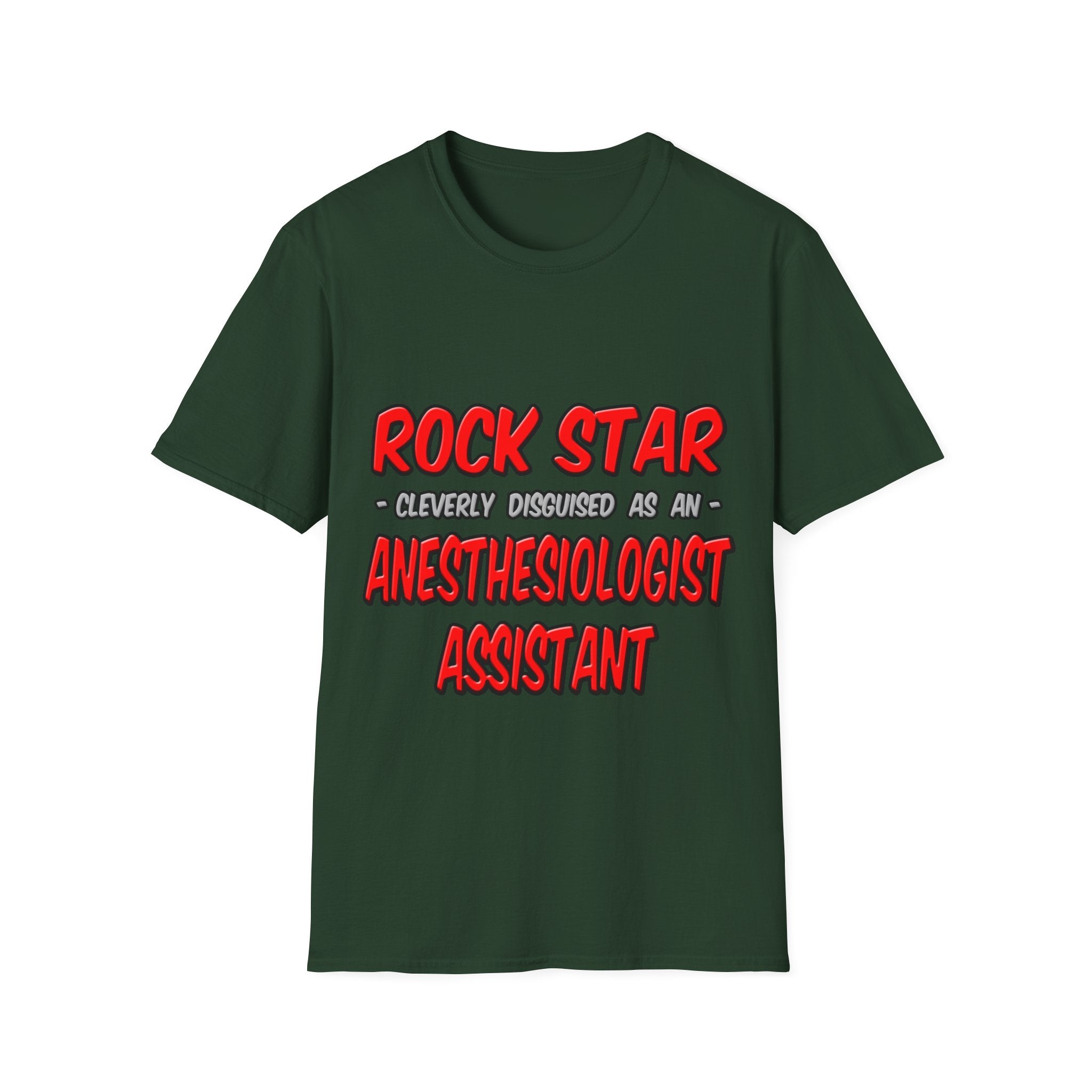 Rock Star .. Anesthesiologist Assistant - Unisex Softstyle T-Shirt