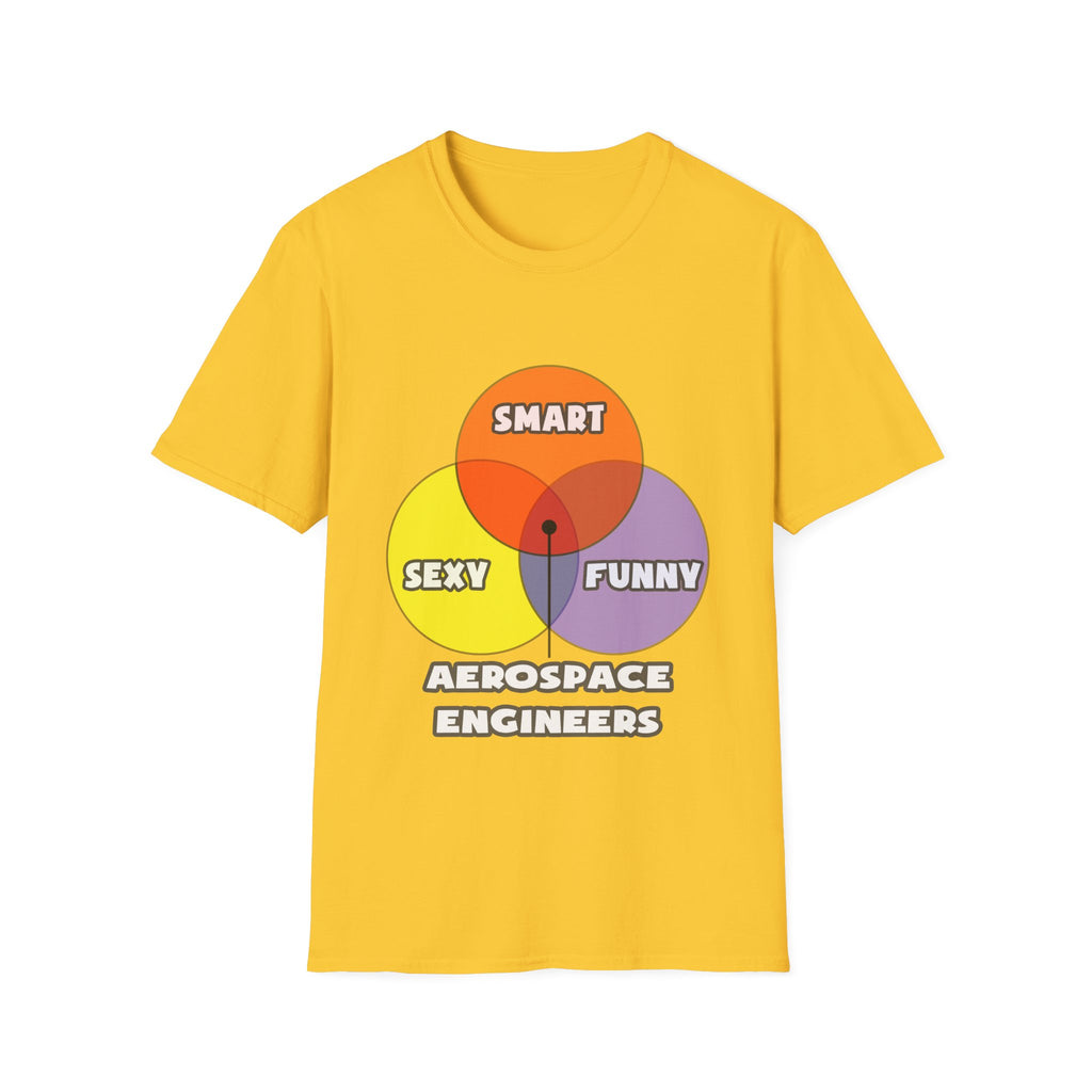 Venn Diagram .. Aerospace Engineers - Unisex Softstyle T-Shirt