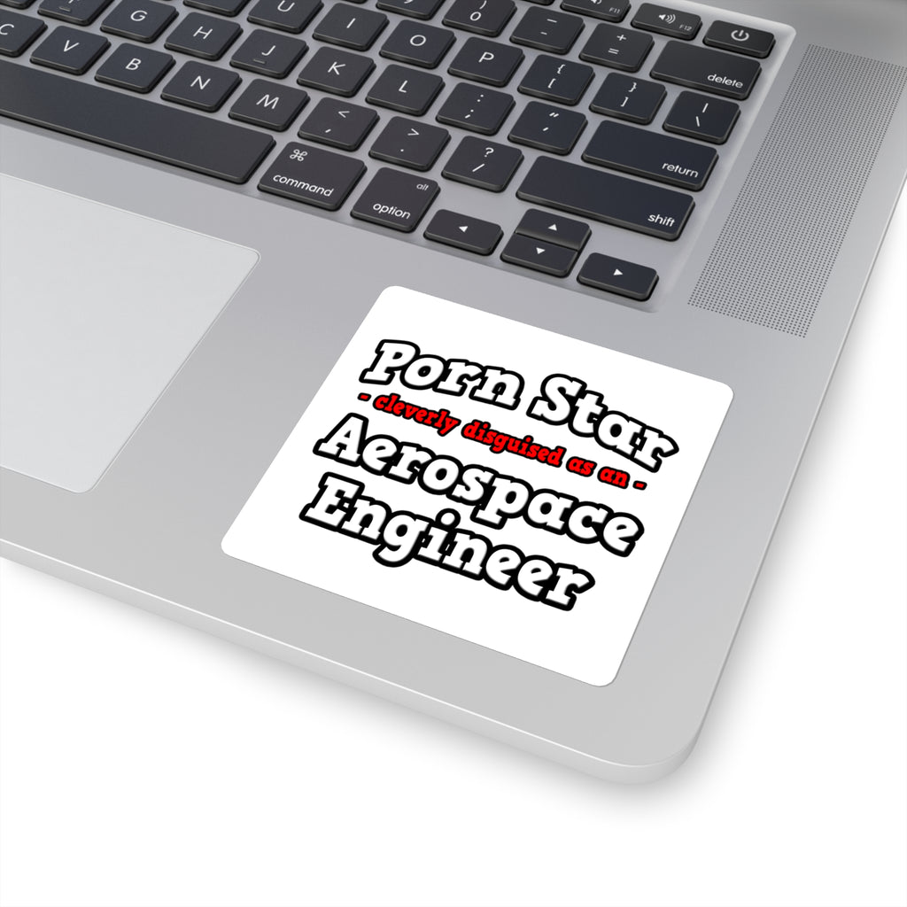 Porn Star...Aerospace Engineer - Square Stickers