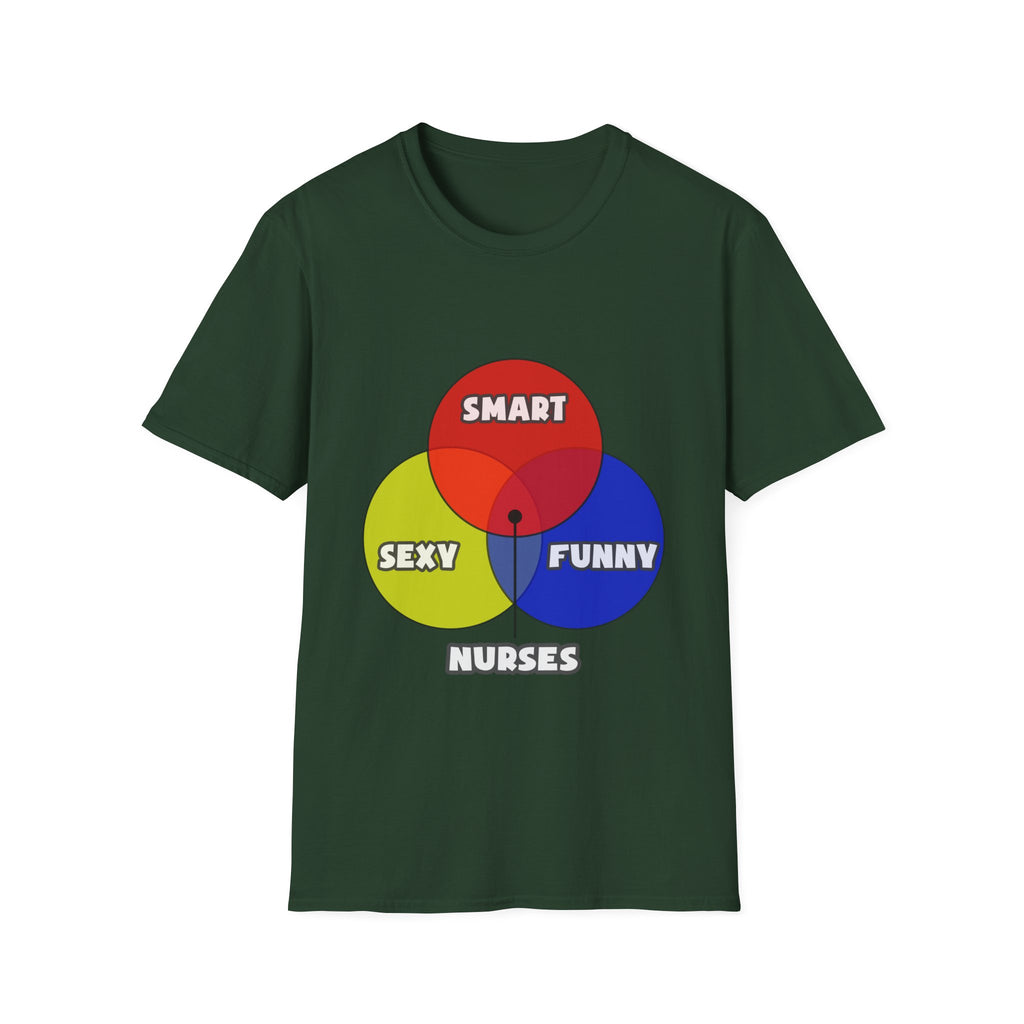 Venn Diagram .. Nurses - Unisex Softstyle T-Shirt