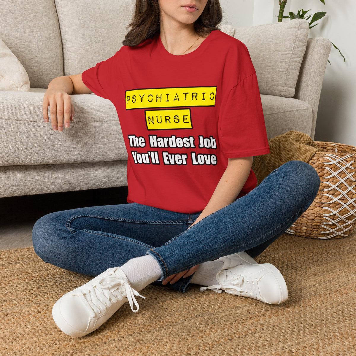 Psychiatric Nurse...Hardest Job You'll Ever Love - Unisex Softstyle T-Shirt