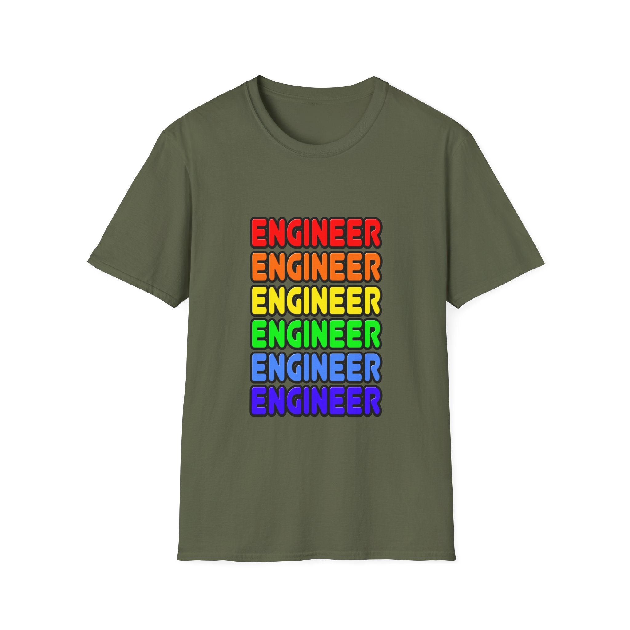 Rainbow Engineer - Unisex Softstyle T-Shirt