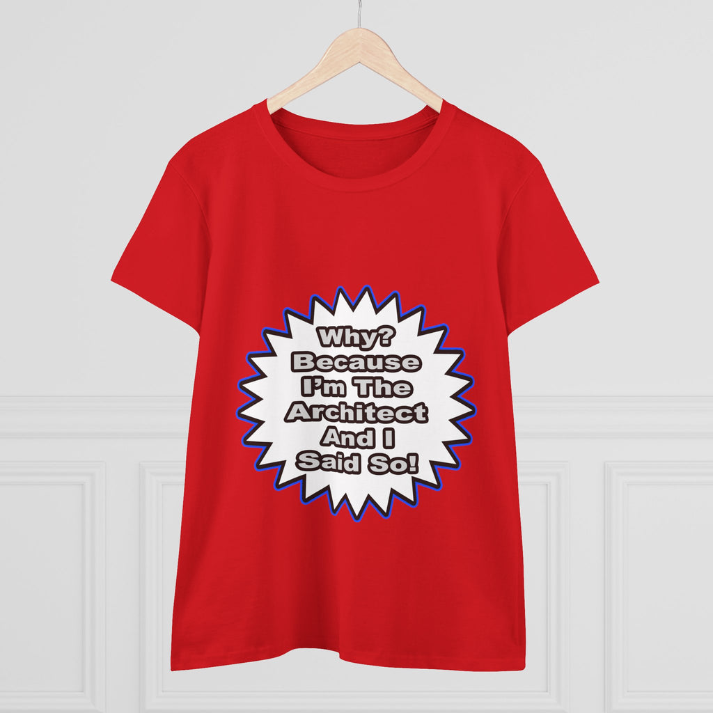 Architect...Because I Said So - Women's Midweight Cotton Tee