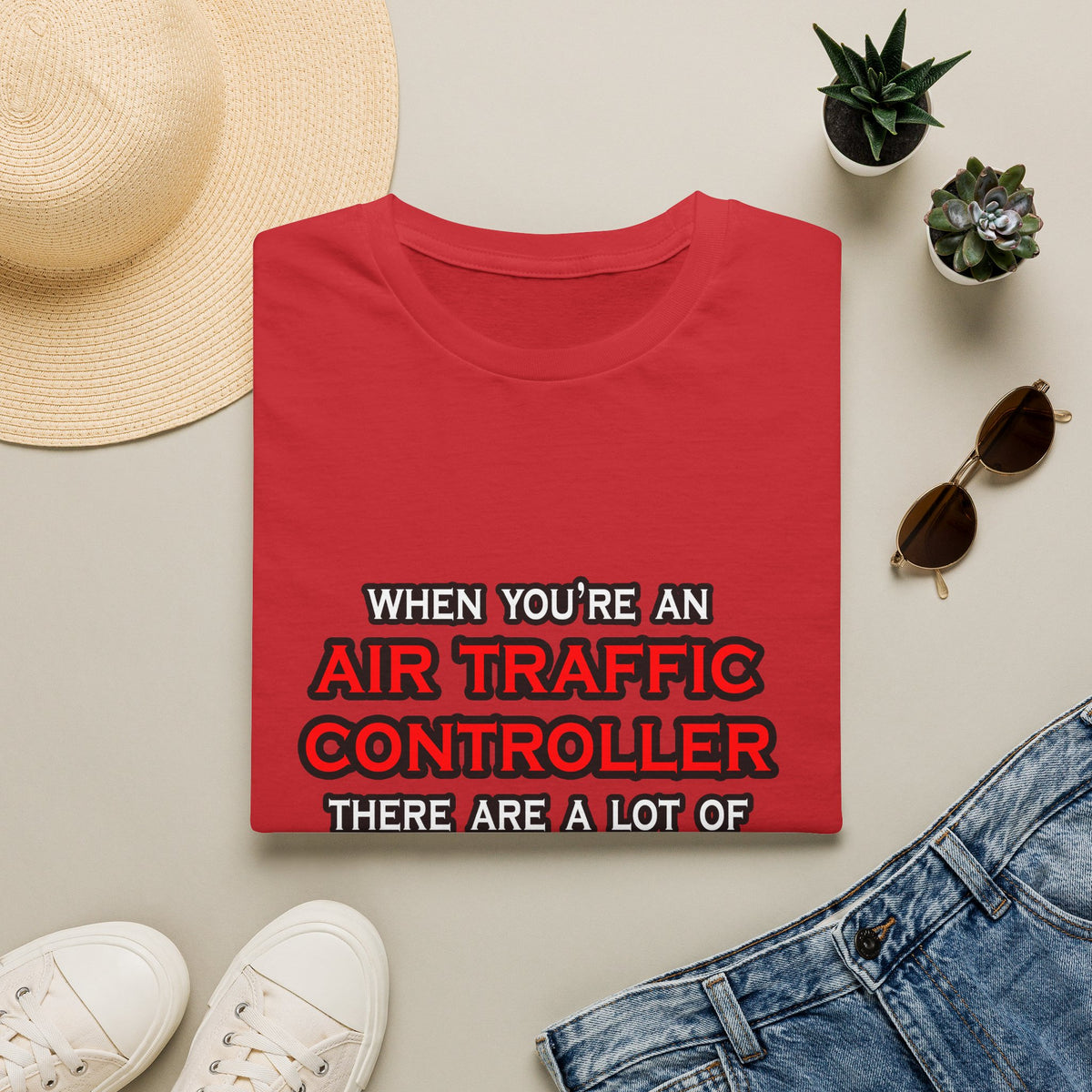 Funny Air Traffic Controller ... OMG WTF LOL - Unisex Softstyle T-Shirt