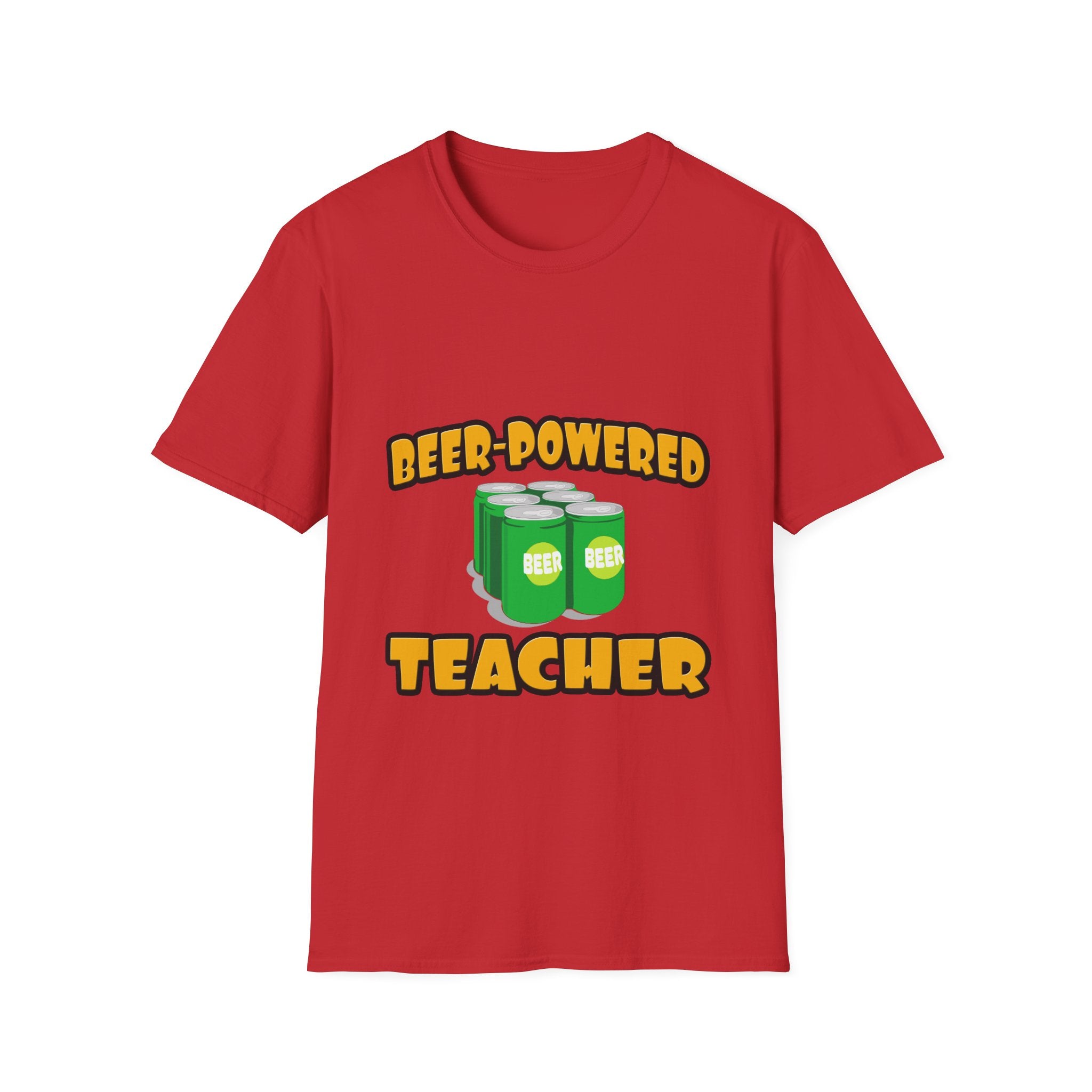 Beer Powered Teacher - Unisex Softstyle T-Shirt