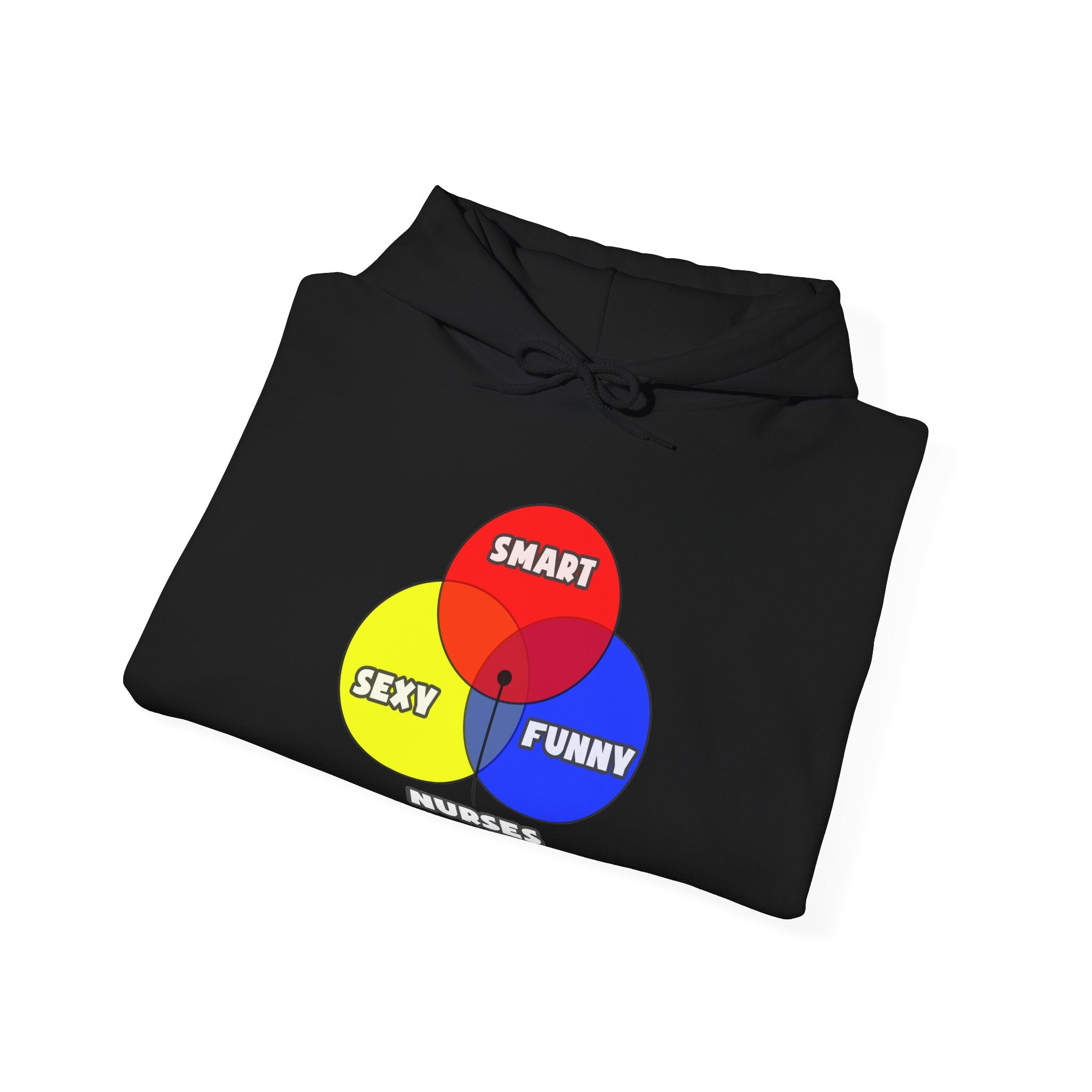 Venn Diagram .. Nurses - Unisex Heavy Blend™ Hooded Sweatshirt