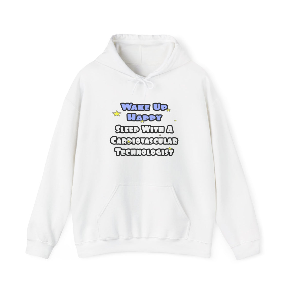 Wake Up Happy .. Sleep With Cardiovascular Tech - Unisex Heavy Blend™ Hooded Sweatshirt
