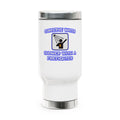 Conserve Water .. Shower With a Firefighter - Stainless Steel Travel Mug with Handle, 14oz