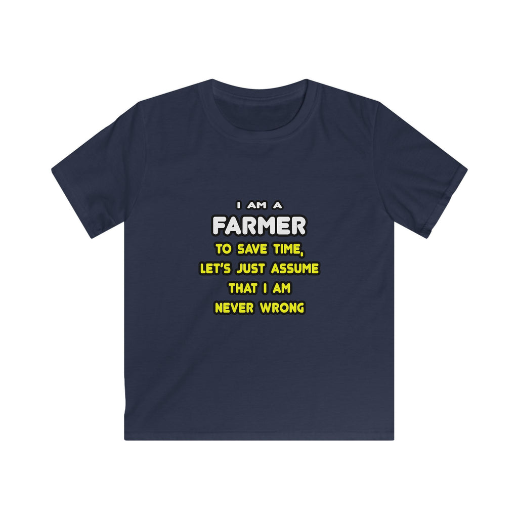 Funny Farmer T Shirts and Gifts - Kids Softstyle Tee