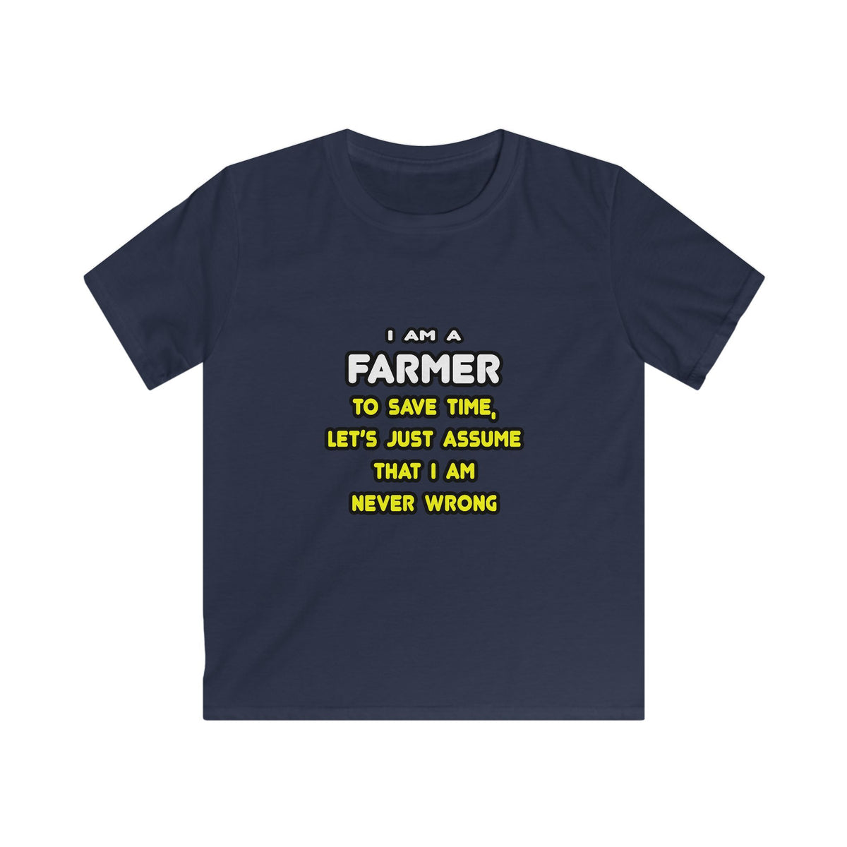 Funny Farmer T Shirts and Gifts - Kids Softstyle Tee