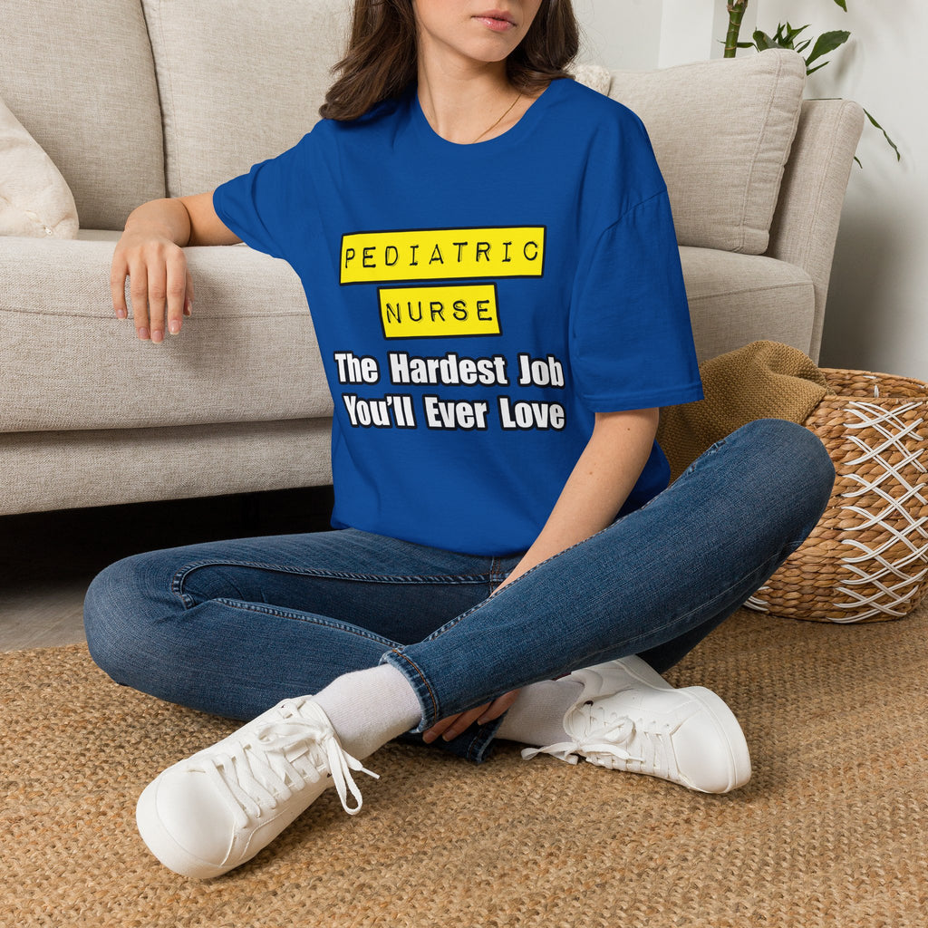 Pediatric Nurse...Hardest Job You'll Ever Love - Unisex Softstyle T-Shirt