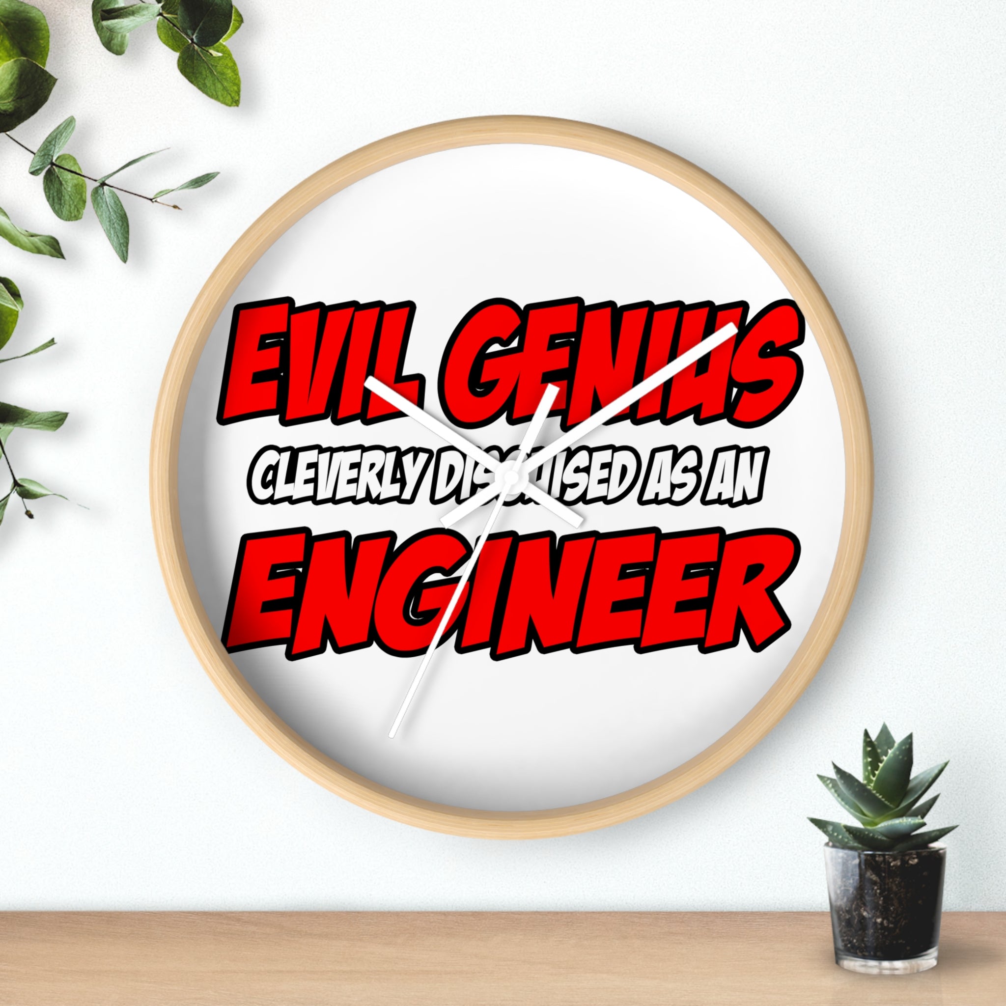 Evil Genius...Engineer - Wall Clock