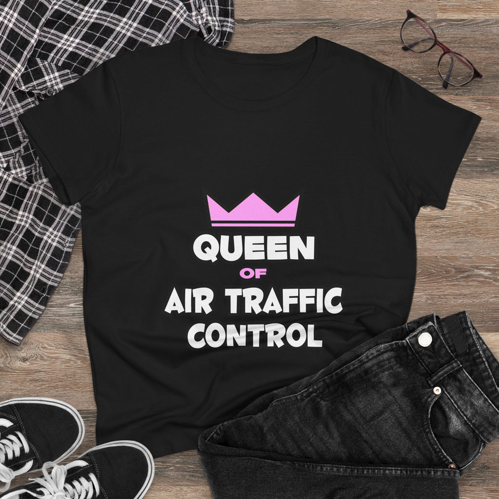 Queen of Air Traffic Control - Women's Midweight Cotton Tee