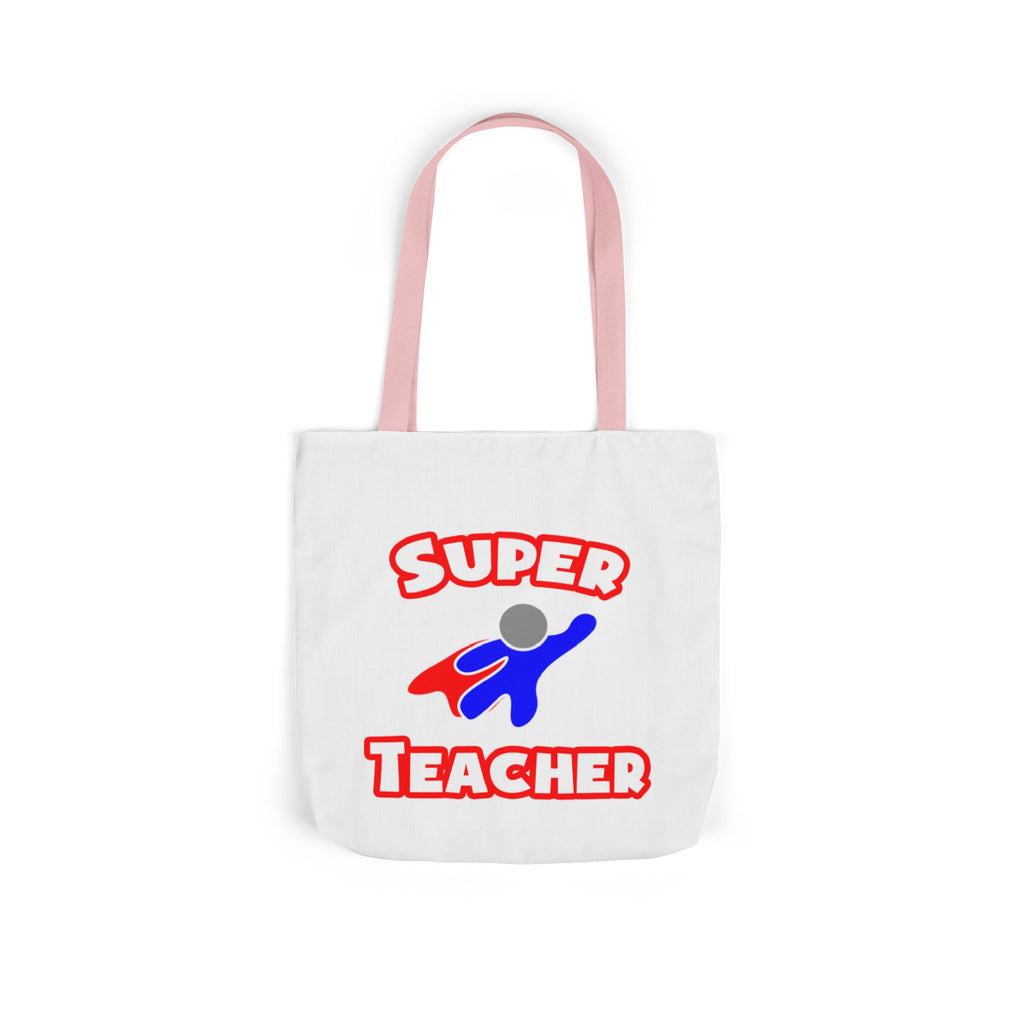 Super Teacher - Canvas Tote Bag, 5-Color Straps